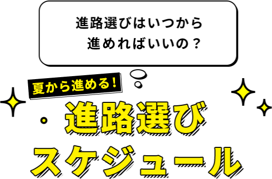 進路選びはいつから始めればいいの？進路選びスケジュール