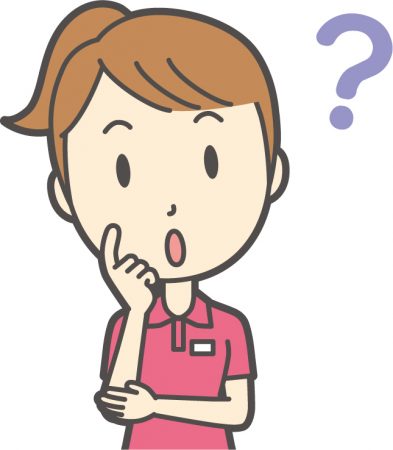 はてなマークが出ている女性のイラスト